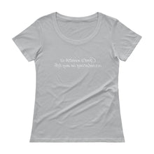Load image into Gallery viewer, REVERSE PRINTED God&#39;s wealth is circulating in my life (mirror readable) | Ladies&#39; Scoopneck T-Shirt
