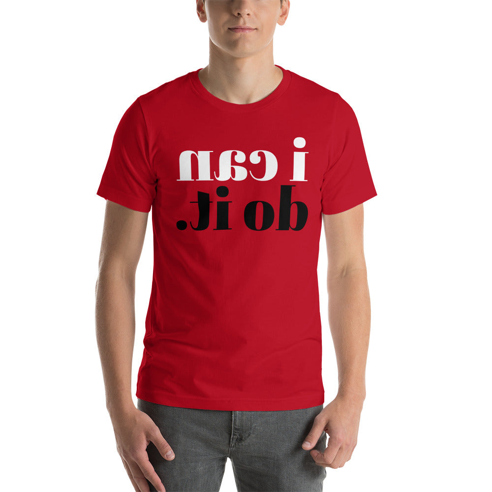 i can do it. (Reverse printed, mirror readable) | All Cotton Short-Sleeve T-Shirt