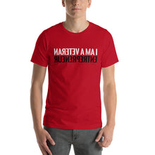Load image into Gallery viewer, I Am a Veteran Entrepreneur (Reverse printed, mirror readable) | All Cotton Short-Sleeve T-Shirt
